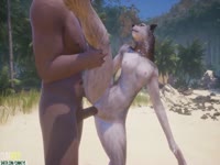 Furry husky dog xxx got banged by a man's cock